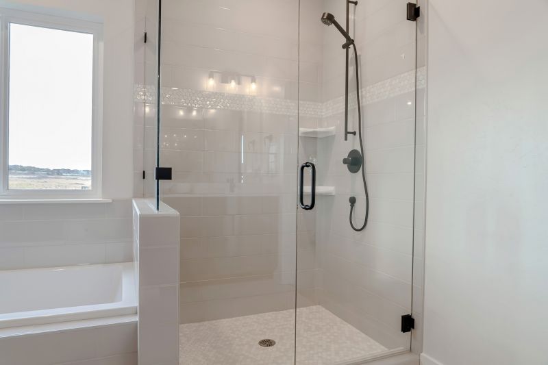 Modern Shower with Black Frame